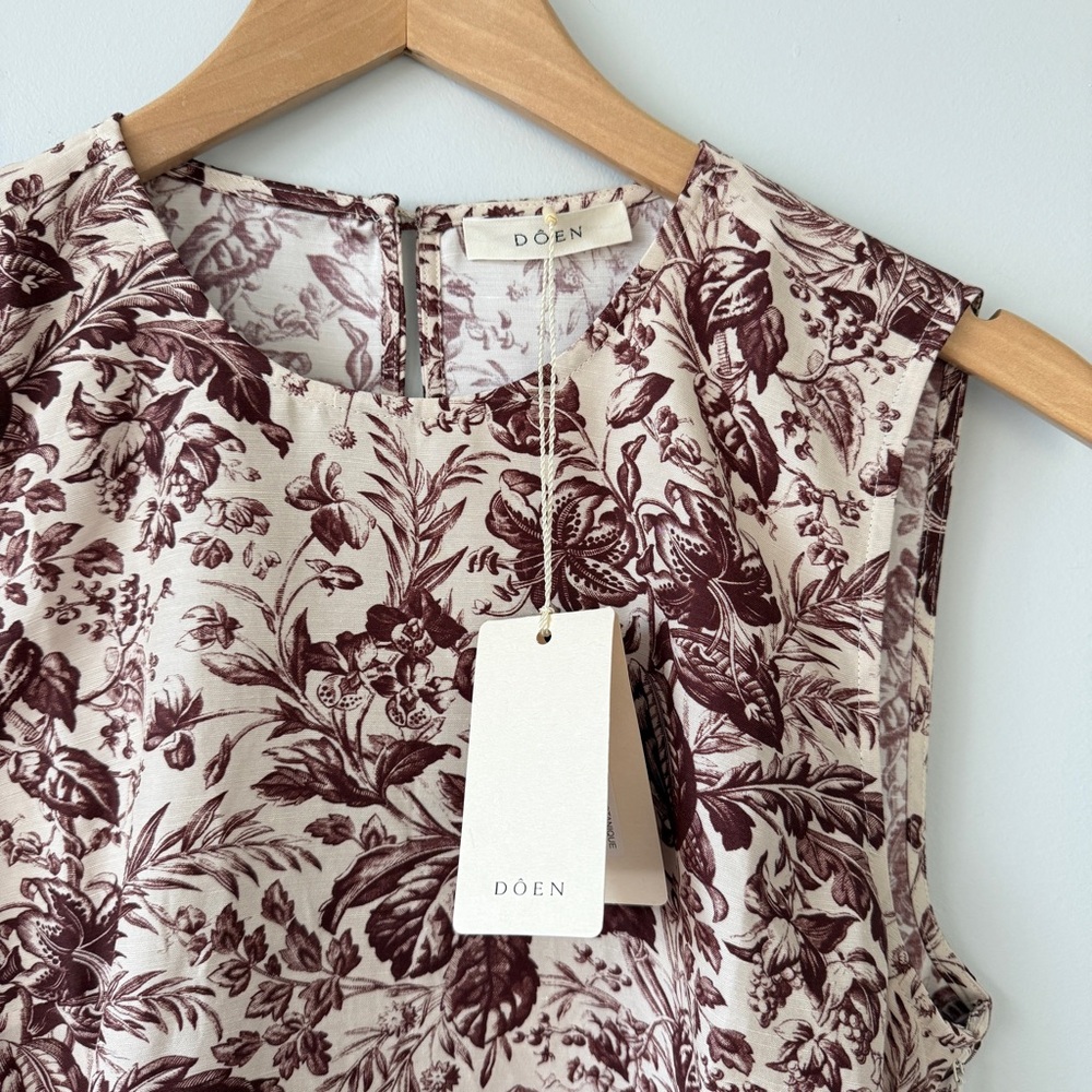 NWT DÔEN Belina Floral Print Dress | Size Med - Picture 7 of 11